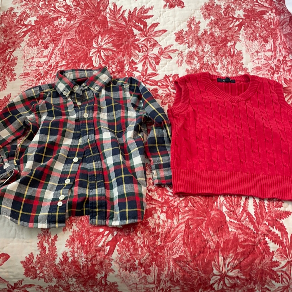 Precious Christmas Oxford + sweater vest!